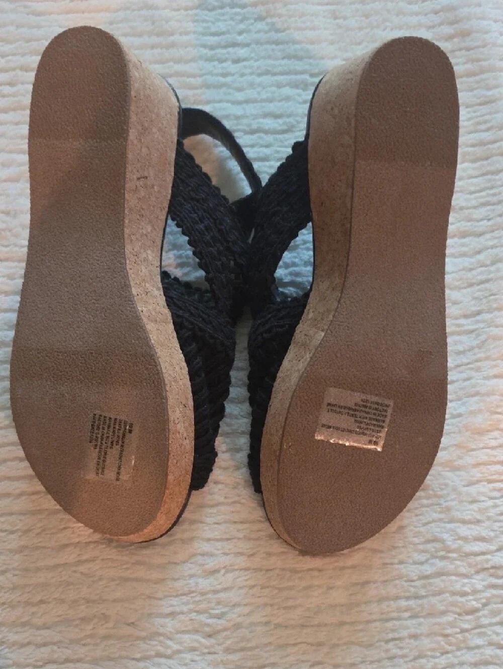 Maurices Black Crochet Wedge Sandals - Picture 4 of 5
